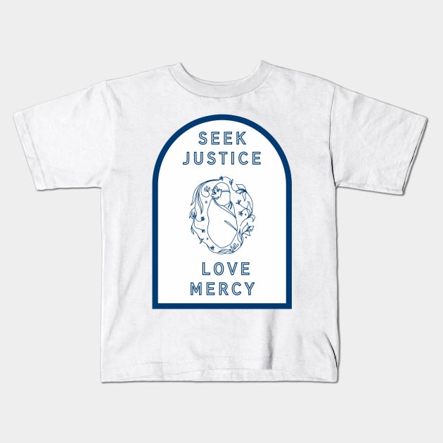 Seek Justice | Love Mercy Kids T-Shirt by Arrowwood Creative